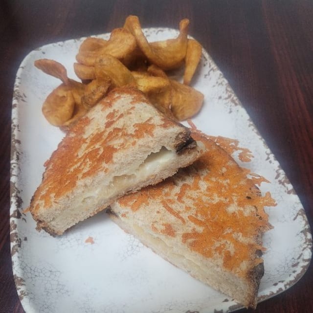3 Cheese Grilled Cheese Sandwich.